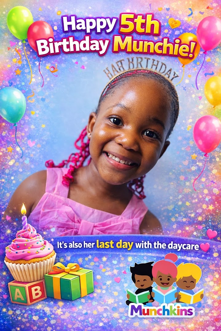 Birthday celebration at Munchkins Daycare