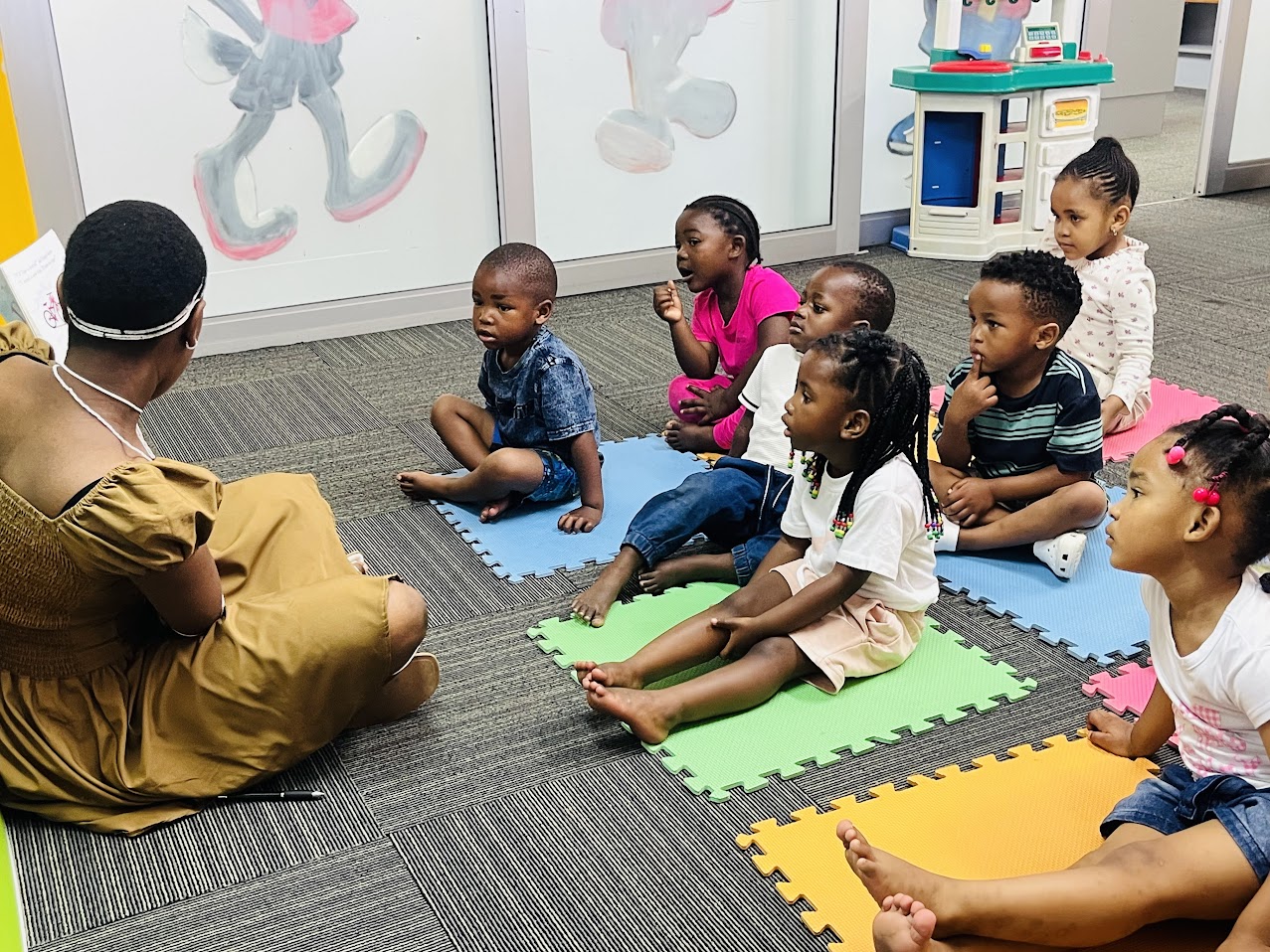 Children listening during a learning activity